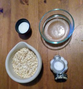 The basic ingredients are oatmeal, water, salt and a fermenting agent