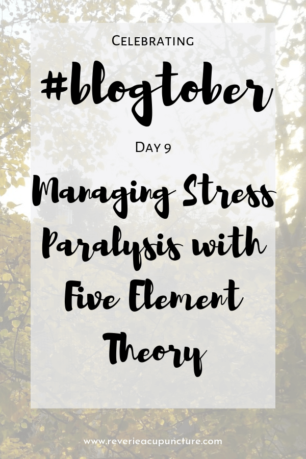 The biggest hurdle of facing stress paralysis is admitting that you’re in the depth of it. Once that is done you can start making your way out of it, like with quicksand.
Here are fifteen ways to break out of stress paralysis, based on the Five Element theory.