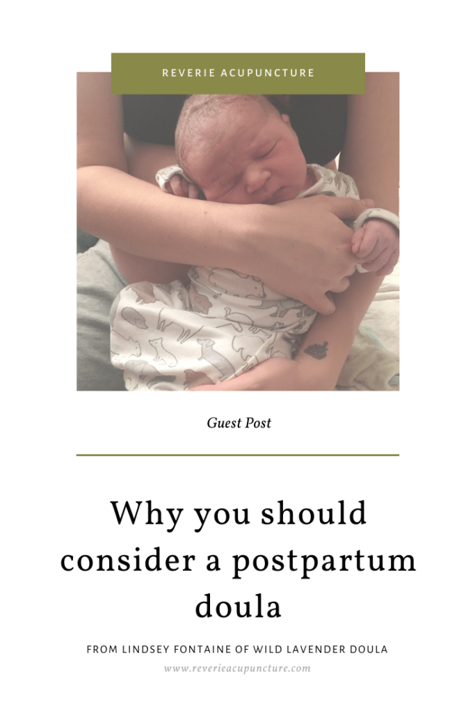 This week I'm excited to share a guest post from one of my favorite birth workers in the Twin Cities. Lindsey Fontaine is a postpartum doula. She supports families as they transition into life with a newborn, helping them thrive and not just survive.
While many people have heard of birth doulas, postpartum doulas are a vital part of recovery and redefinition. I have a lot to say on the matter, but I am going to leave it to the postpartum doula expert.