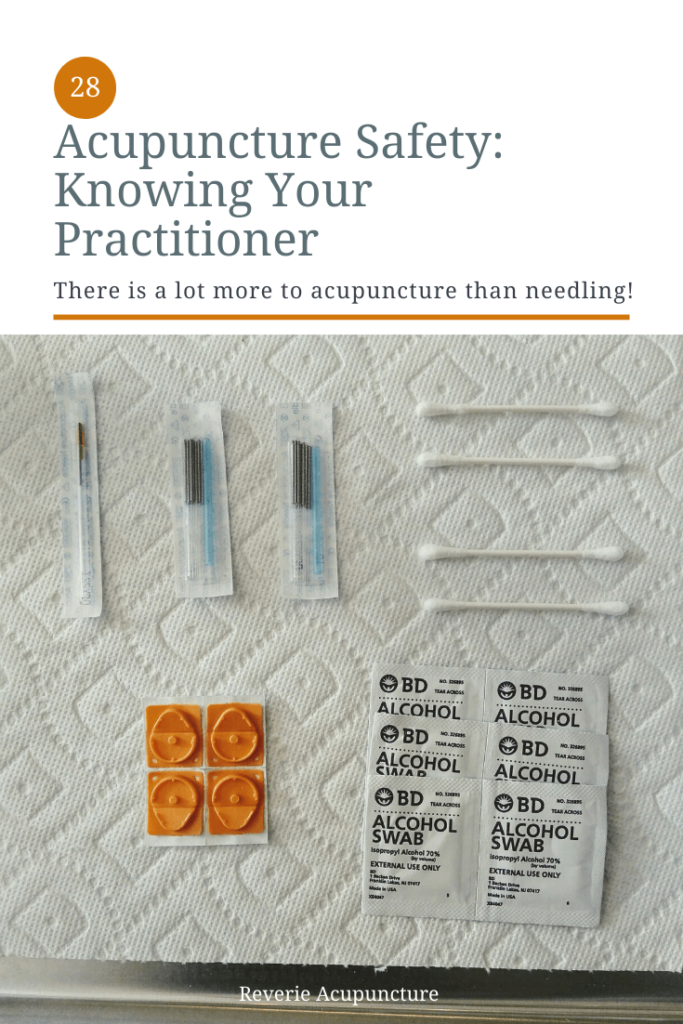 The fact is that his question was a very important question that triggers other questions:
What is Clean Needle Technique (CNT)?
What is the difference between dry needling and acupuncture?
Who is allowed to do acupuncture?
What kind of training do people get before they are allowed to needle?
What are some signs that your practitioner may be unsafe?
These are all very important questions that should be answered for every patient who wants to be in the know.